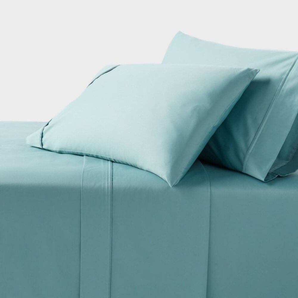 Threshold - California King 400 Thread Count Performance Sheet Blue